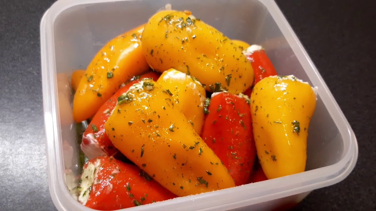 Антипасти🌶🌶🌶/Мини Паприка  с творожно-сливочным сыром 🍴