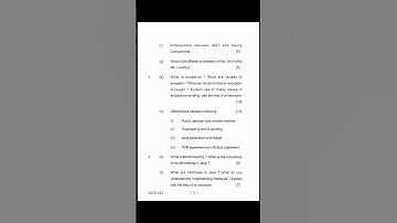 #Shorts MCS-024 JUNE 2019 Question Paper (Object Oriented Technologies and Java Programming)