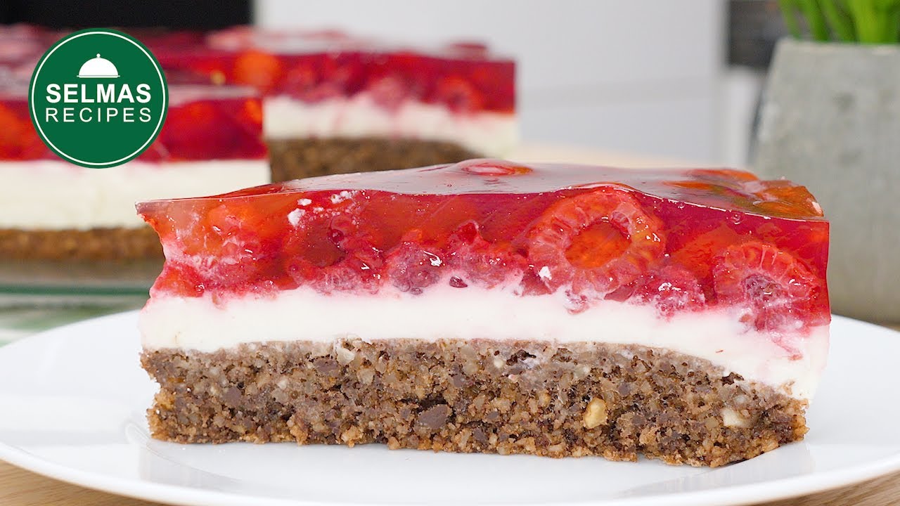 Himbeertorte mit gefrorenen Himbeeren – Einfaches Rezept ohne Mehl
