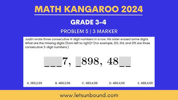 Math Kangaroo 2024 Solutions | Grade 3-4 | Problem 5 : 3 Marker 🚀 #mathkangaroo2025 #prepclass