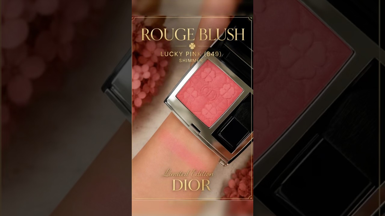 DIOR ROUGE BLUSH 849 ラッキー ピンク シマー Live Swatch Of Dior Rouge Blush – Lucky Pink (849) Shimmer - YouTube