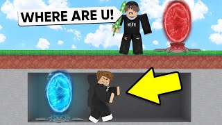 Spawning PORTALS to CHEAT in Hide & Seek.. (Roblox Bedwars)