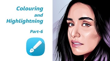 Colouring and Highlights - Infinite Design | Vector Art  [Part - 6] | Shraddha Kapoor