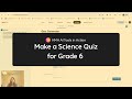 Create a Middle-School Science Quiz | HMH AI Tools Quiz Generator