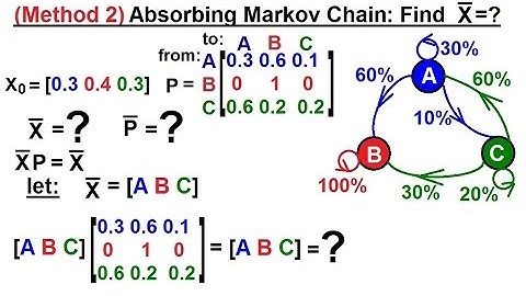 Prob & Stats - Markov Chains: Method 2 (34 of 38) Finding the Stable State Matrix