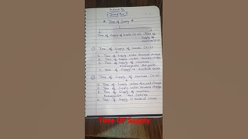 Time Of Supply Indirect Tax TYBCOM SEM 6