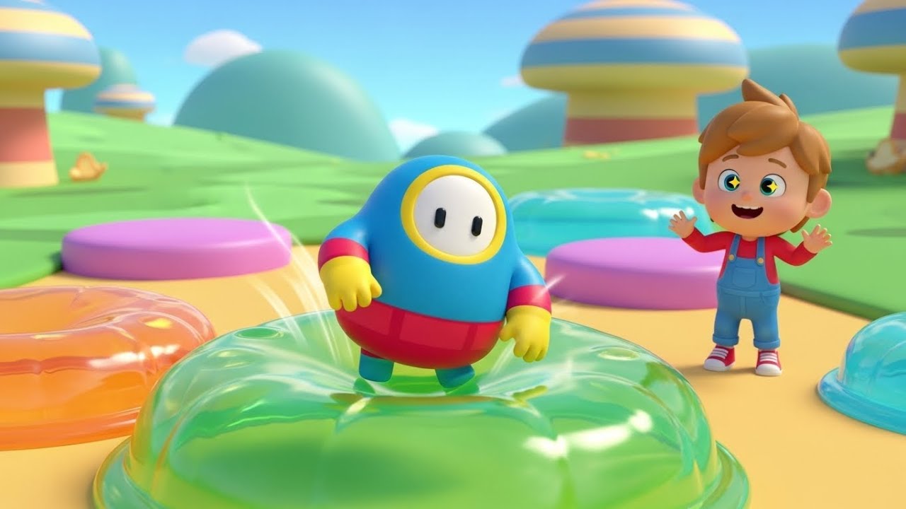 Джемпер Fall Guys скатился в воду 🌊🫘 | Забавная песенка для малышей | Детские стишки