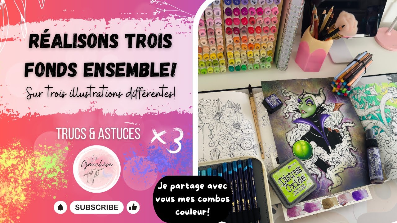 Réalisation de 3 fonds - Coloriages - Trucs & Astuces