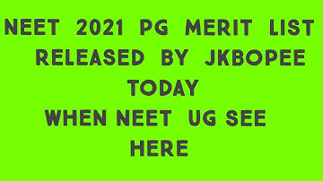 jkbopee  neet 2022 pg merit list released