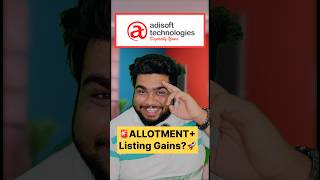Adisoft IPO - Allotment chances? | Listing gains? | GMP | adisoft technologies ipo