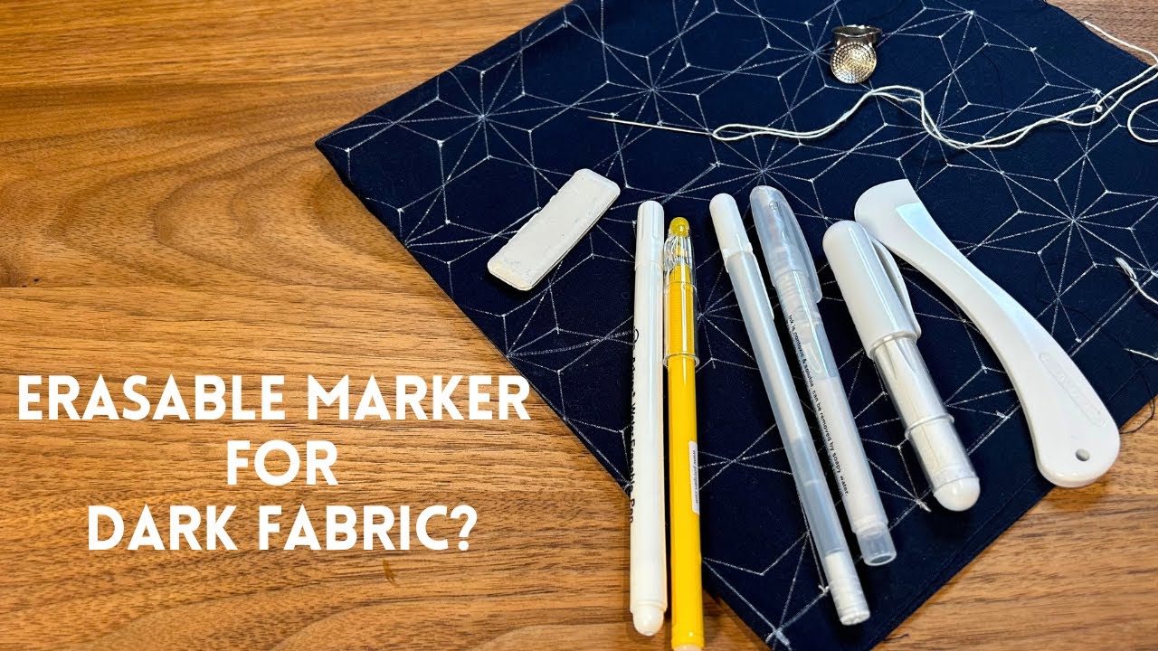 What is the best erasable marker on dark fabric?? I might have discovered something...