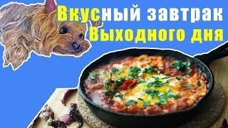 Яичница с помидорами - это очень вкусно! Вкусный завтрак в выходной!