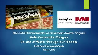 Smithfield -- 2023 Meat Institute Environmental Achievement Award Winner