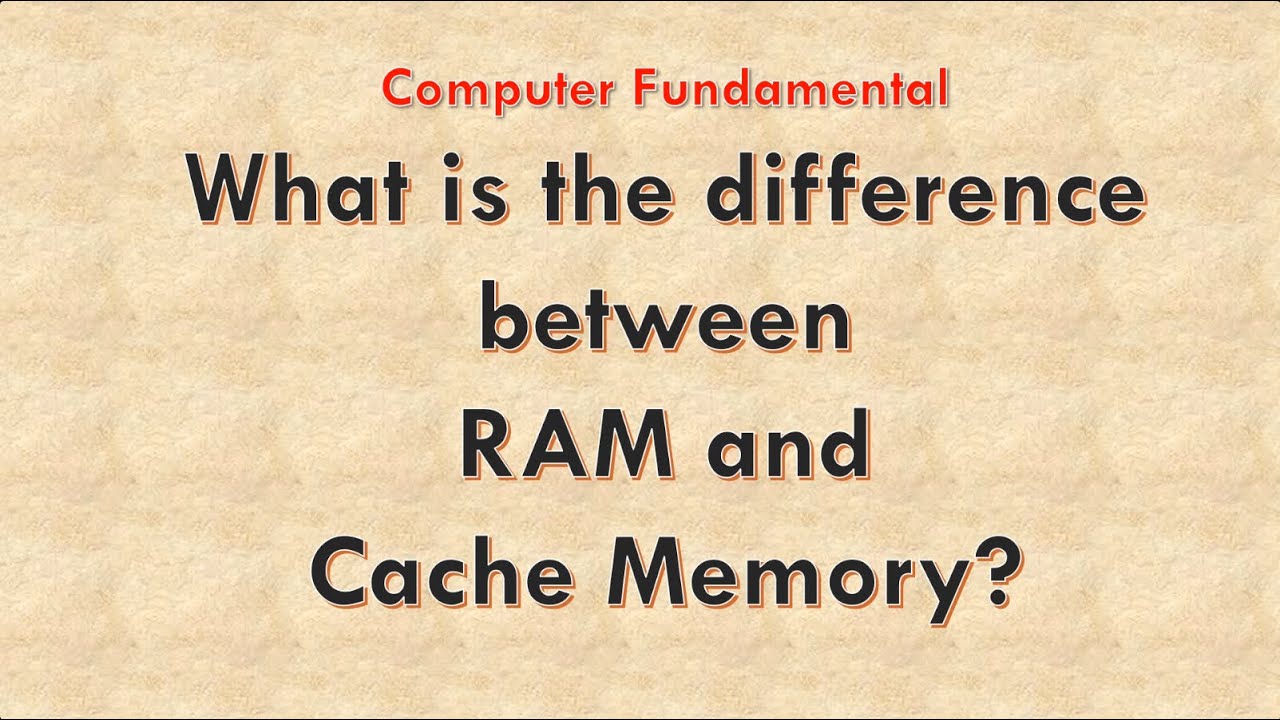 What is the difference between RAM and Cache Memory | RAM and Cache Memory | #youtubevideo