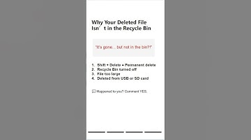 Deleted File Not in Recycle Bin? 3 Easy Ways to Get It Back  #filerecovery#recyclebin #shorts