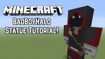 Minecraft Statue Tutorial BadBoyHalo! (YouTuber) Simple & Indepth How-To