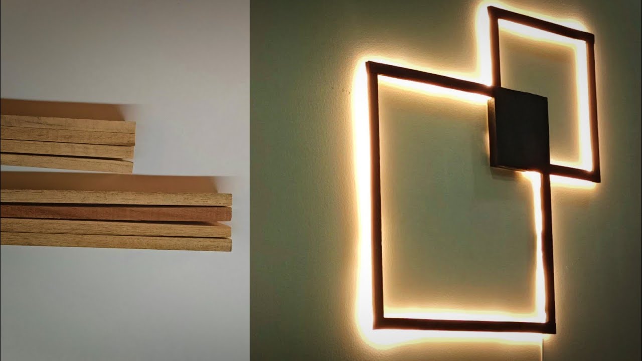 Wooden Wall Lamp Home Made // Wall Lamp #lamp - YouTube