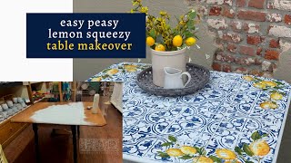 Furniture Makeover: Trash to Treasure Drop Leaf Table with IOD Transfers & Stamps
