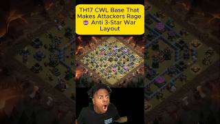 TH17 CWL Base That Makes Attackers Rage 😈 Anti 3-Star War Layout