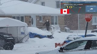 - 10 -19°C. Frio extremo. Invierno en Canadá  Montreal 4k video. 29 ENERO