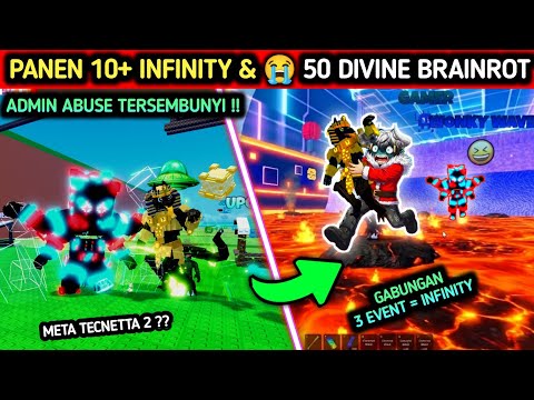 RAHASIA‼️😭 AKU DAPAT BANYAK Brainrot INFINITY & DIVINE PAS ADMIN ABUSE ESCAPE TSUNAMI BRAINROT ‼️