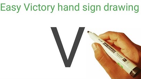 How to Draw Peace Sign Victory Hand Emoji from letter V