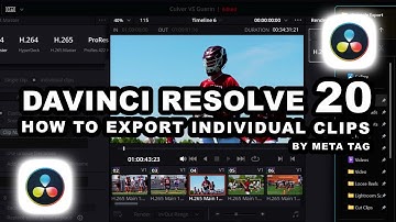 DaVinci Resolve 20: Batch Export Individual Clips by Metadata – Full Tutorial