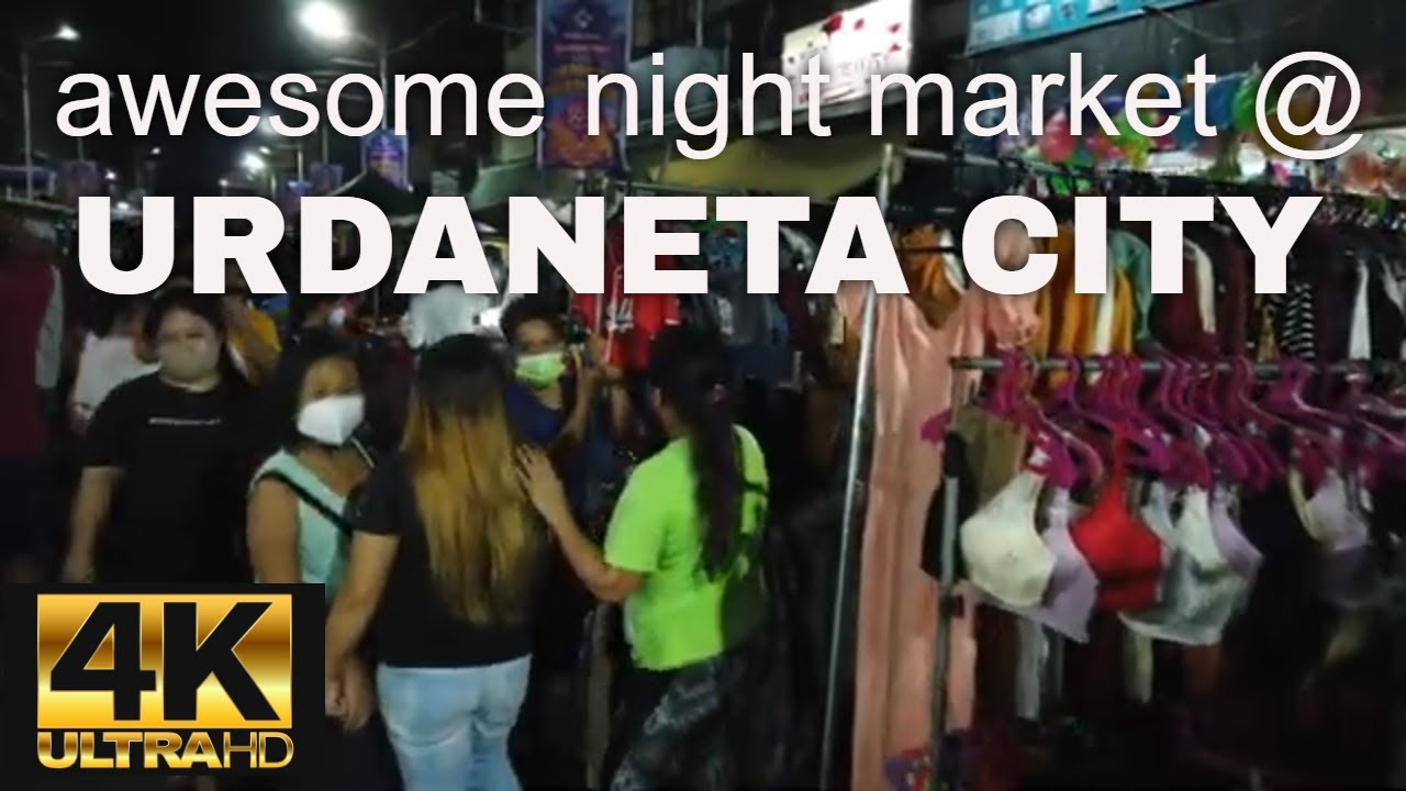 URDANETA CITY NIGHT MARKET SCENES [4k] walk / awesome people