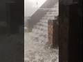 A violent hailstorm swept through Tianlin County, China, battering roads with egg-sized hailstones