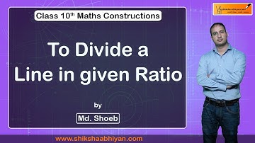 Constructions ( Construction 11.1 To divide a Line in given  Ratio ) Part 2 - #CBSE class 10 Maths