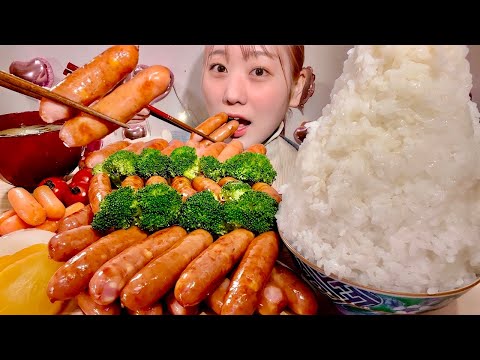 ASMR チーズウインナー【咀嚼音/ Mukbang/ Eating Sounds】【日本語字幕】