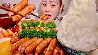 ASMR сырная сосиска【русские субтитры】【Mukbang/ Eating Sounds】