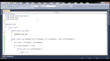 Part 70  Making method parameters optional by using OptionalAttribute