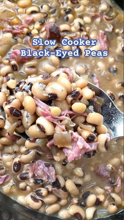 Crockpot Black-Eyed Peas and Beef + VIDEO - Fit Slow Cooker Queen