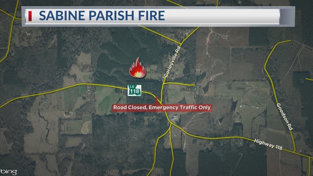 Sabine Parish Sheriff's Office Residents near forest fire 'should be