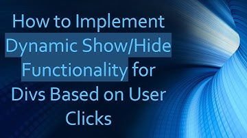 How to Implement Dynamic Show/Hide Functionality for Divs Based on User Clicks