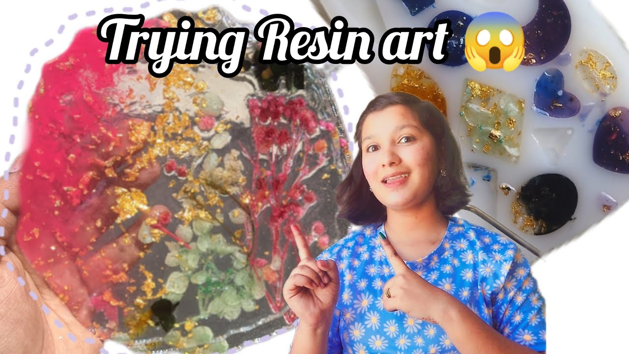 trying resin art for the first time😱 omg - YouTube