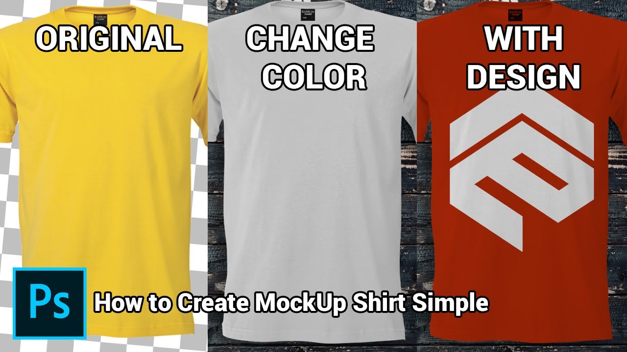How to Create MockUp Shirt Simple in photoshop - Tutorial Photoshop CC ...