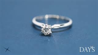 Diamond Solitaire Ring in 14kt White Gold (1/3ct)