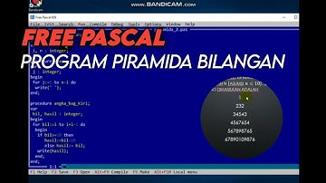 Program Piramida Bilangan dengan menggunakan FREE PASCAL
