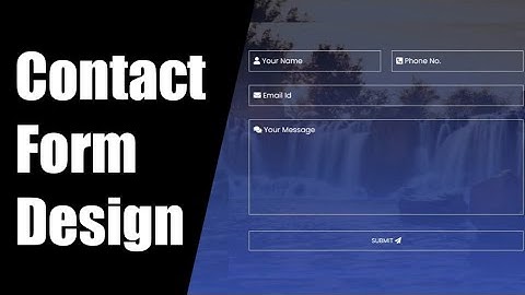 Contact Form Design || HTML & CSS || Blogger Response Contact From Design 2022