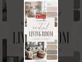Neutral Living Room Color Schemes | Elegant, Cozy &amp; Timeless Designs (2026) #shorts #design