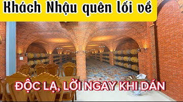 Tranh trang trí quán nhậu đẹp cảnh hầm rượu vang 3d phòng vip chủ khen quá đẹp