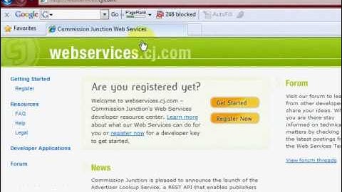How to get a Commission Junction developers  API key