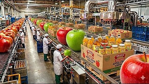 Inside a Modern Apple Factory: From Fresh Apples to Bottled Juice & Fermented Cider (Full Process)