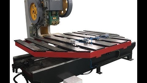 Power press J21S 80Ton with 800mm deep throat and cnc feeder testing in Malaysia