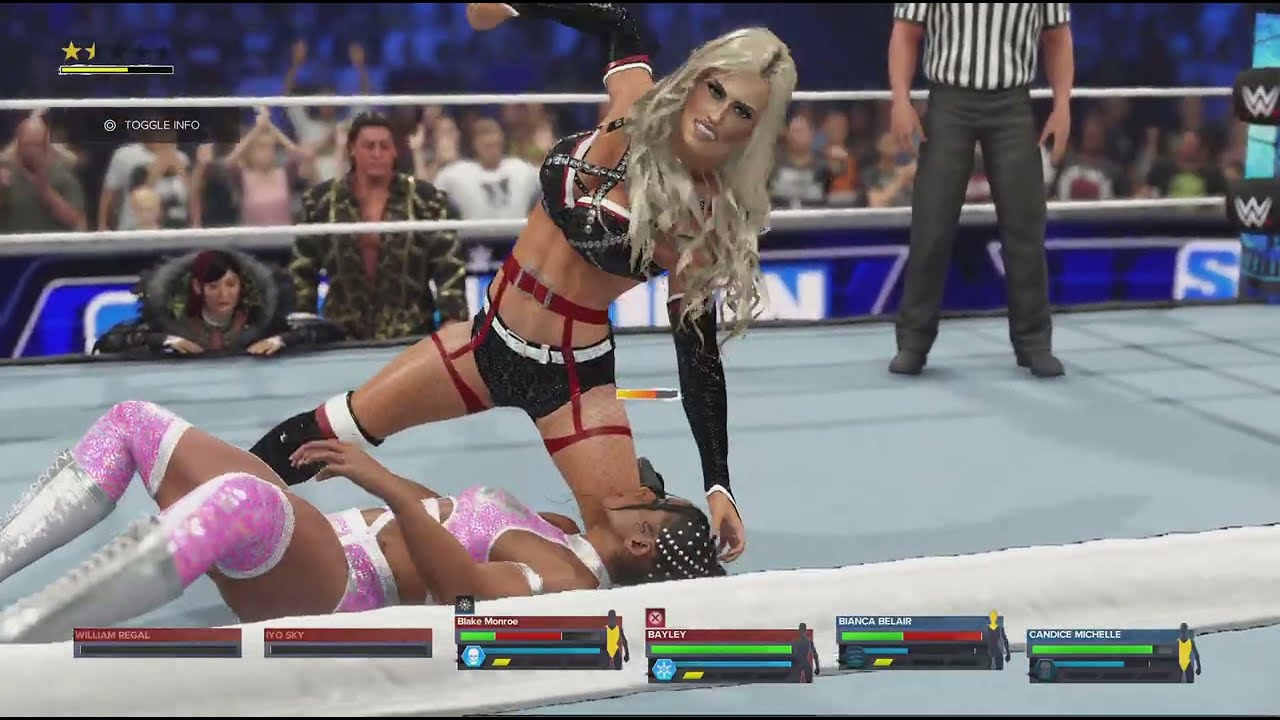 WWE 2K24 SmackDown Blake Monroe & Bayley vs. Bianca Belair & Candice Michelle