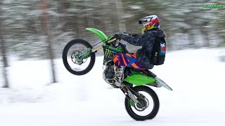 Kawasaki Kx250F - Winter Revs Power Wheelies Raw