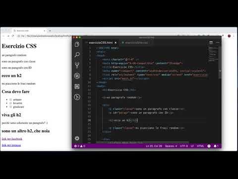 css intro esercizio 1 (parte 10) - YouTube