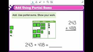 Add 3-Digit Numbers Using Partial Sums